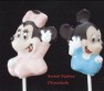 331sp Famous Male and Female Mouse Baby Chocolate Candy Lollipop Mold